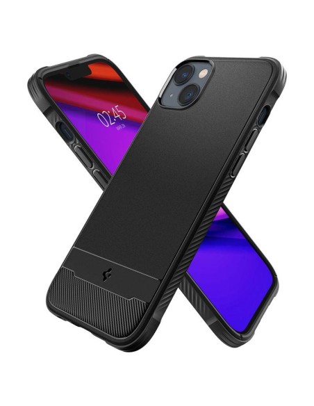 Spigen Rugged Armor Mag dėklas su MagSafe iPhone 14 - matinė juoda