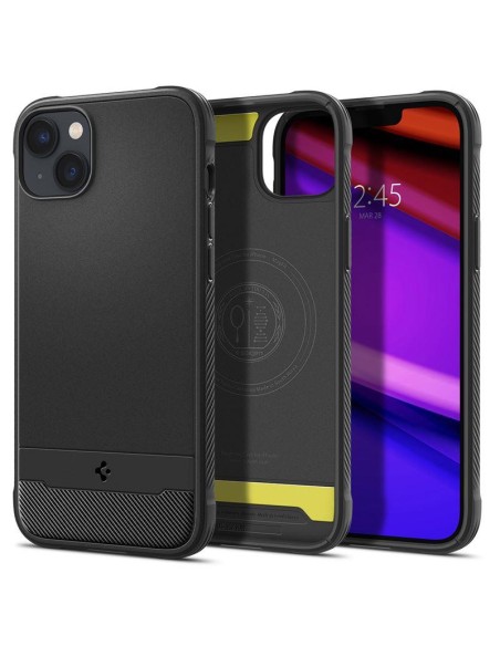 Spigen Rugged Armor Mag dėklas su MagSafe iPhone 14 - matinė juoda