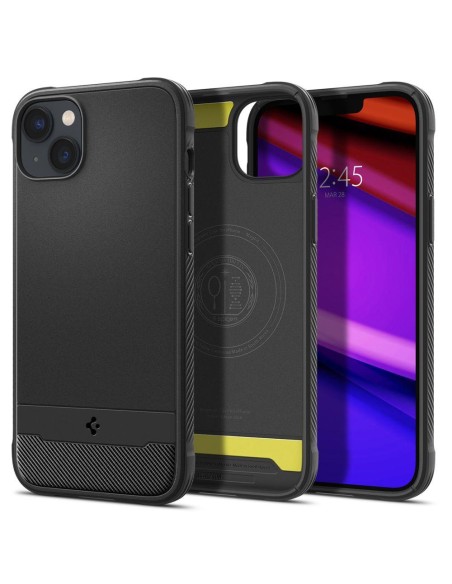 Spigen Rugged Armor Mag dėklas su MagSafe iPhone 14 - matinė juoda