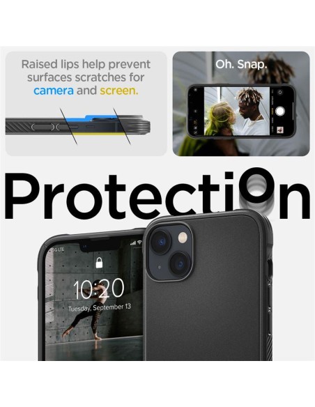 Spigen Rugged Armor Mag dėklas su MagSafe iPhone 14 - matinė juoda