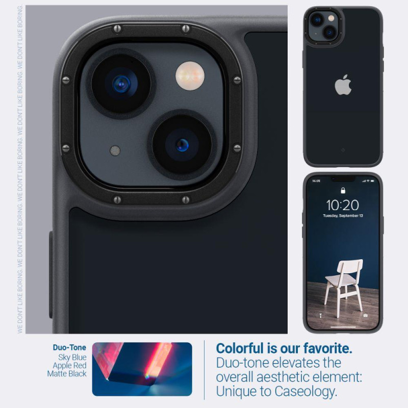 Caseology Skyfall dėklas iPhone 14 Plus - matinė juoda