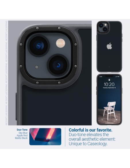 Caseology Skyfall dėklas iPhone 14 Plus - matinė juoda Caseology Skyfall dėklas iPhone 14 Plus - matinė juoda