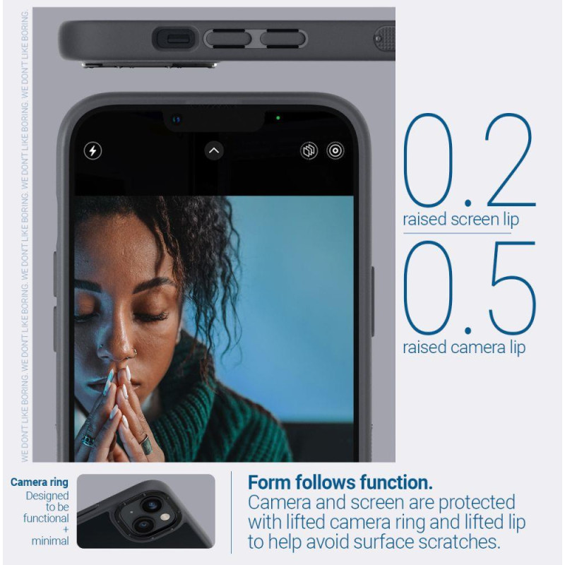 Caseology Skyfall dėklas iPhone 14 Plus - matinė juoda