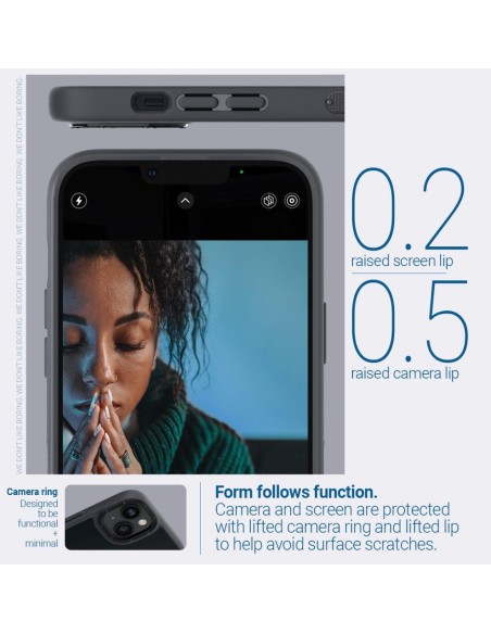Caseology Skyfall dėklas iPhone 14 Plus - matinė juoda Caseology Skyfall dėklas iPhone 14 Plus - matinė juoda