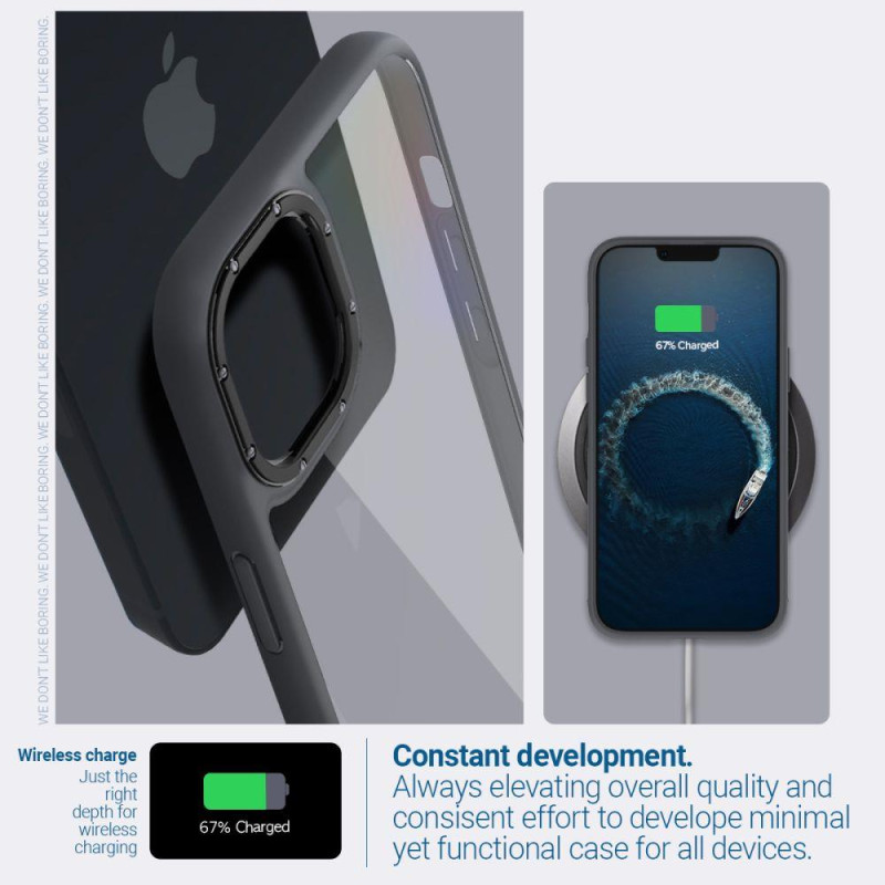 Caseology Skyfall dėklas iPhone 14 Plus - matinė juoda