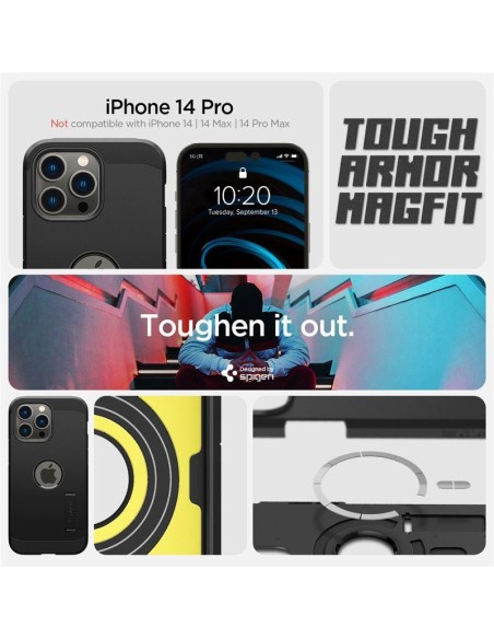 Spigen Tough Armor MagSafe dėklas iPhone 14 Pro - juodas Spigen Tough Armor MagSafe dėklas iPhone 14 Pro - juodas