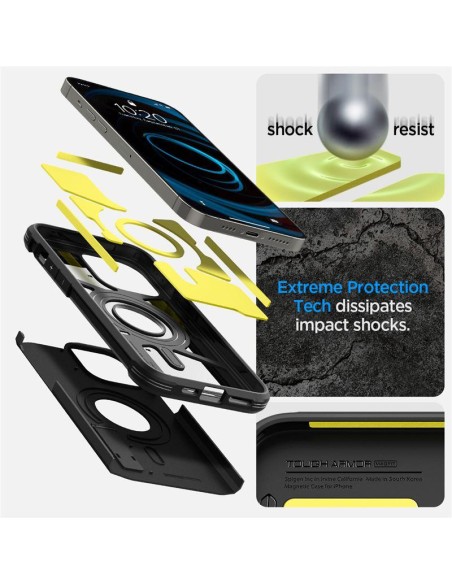 Spigen Tough Armor MagSafe dėklas iPhone 14 Pro - juodas Spigen Tough Armor MagSafe dėklas iPhone 14 Pro - juodas