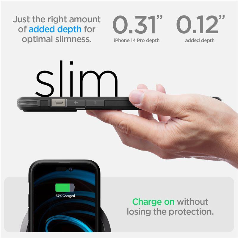 Spigen Tough Armor MagSafe dėklas iPhone 14 Pro - juodas