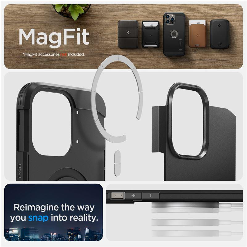 Spigen Tough Armor MagSafe dėklas iPhone 14 Pro - juodas