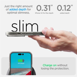 Spigen Ultra Hybrid dėklas iPhone 14 Pro Max - matinis-permatomas