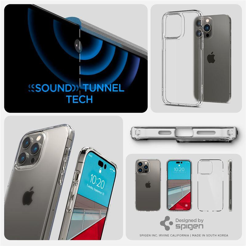 Spigen Ultra Hybrid dėklas iPhone 14 Pro Max - matinis-permatomas