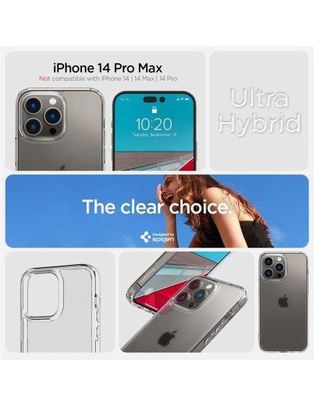 Spigen Ultra Hybrid dėklas iPhone 14 Pro Max - matinis-permatomas Spigen Ultra Hybrid dėklas iPhone 14 Pro Max - matinis-permatomas