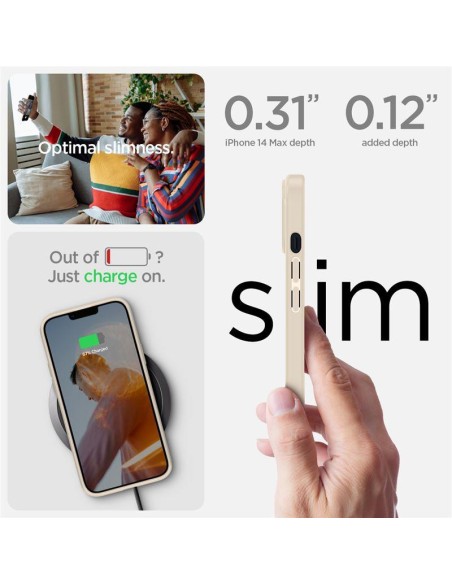 Spigen Ultra Hybrid dėklas iPhone 14 Plus - smėlio