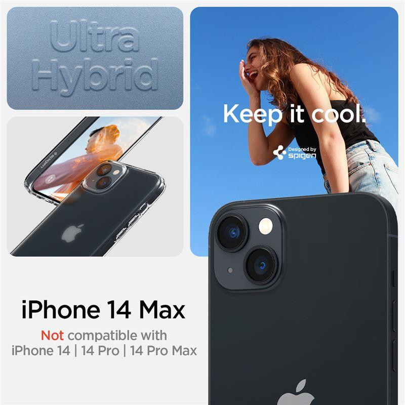 Spigen Ultra Hybrid dėklas iPhone 14 Plus - matinis ir skaidrus