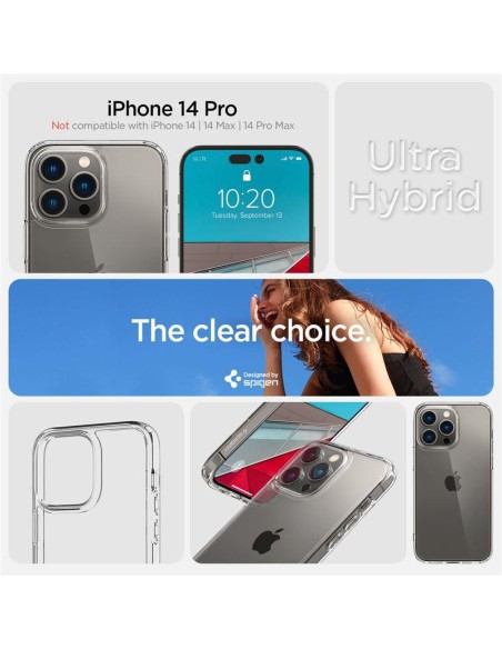 Spigen Ultra Hybrid dėklas iPhone 14 Pro - skaidrus Spigen Ultra Hybrid dėklas iPhone 14 Pro - skaidrus