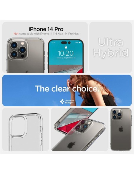 Spigen Ultra Hybrid dėklas iPhone 14 Pro - matinis ir skaidrus Spigen Ultra Hybrid dėklas iPhone 14 Pro - matinis ir skaidrus