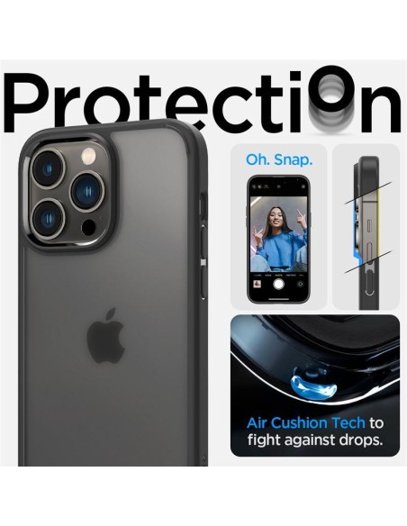 Spigen Ultra Hybrid dėklas iPhone 14 Pro - matinės juodos spalvos Spigen Ultra Hybrid dėklas iPhone 14 Pro - matinės juodos spalvos