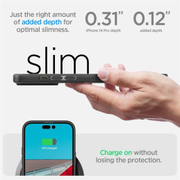 Spigen Ultra Hybrid dėklas iPhone 14 Pro - matinės juodos spalvos