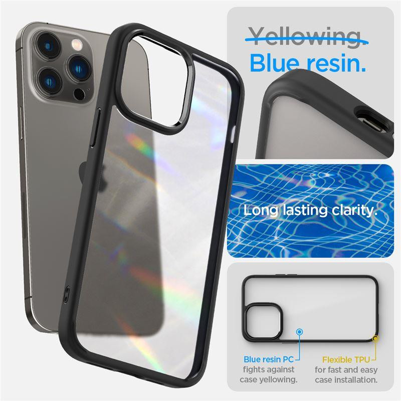 Spigen Ultra Hybrid dėklas iPhone 14 Pro - matinės juodos spalvos