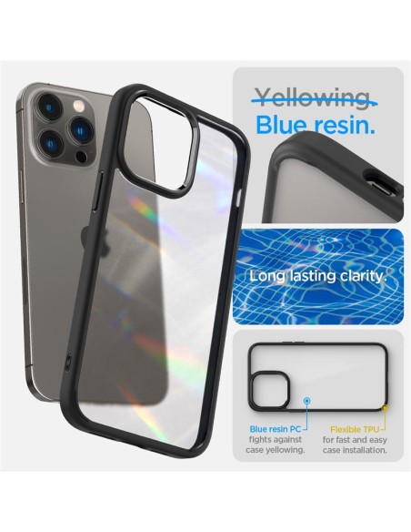 Spigen Ultra Hybrid dėklas iPhone 14 Pro - matinės juodos spalvos Spigen Ultra Hybrid dėklas iPhone 14 Pro - matinės juodos spalvos