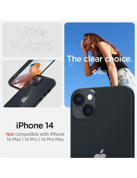 Spigen Ultra Hybrid dėklas iPhone 14 - matinė juoda