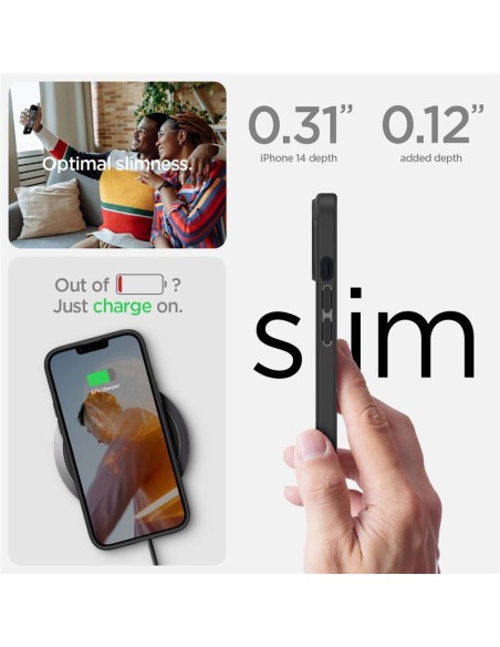 Spigen Ultra Hybrid dėklas iPhone 14 - matinė juoda