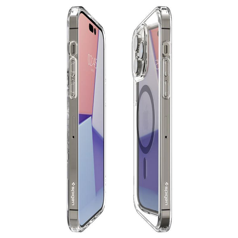 Spigen Ultra Hybrid Mag Dėklas su MagSafe, skirtas iPhone 14 Pro – skaidri pilka