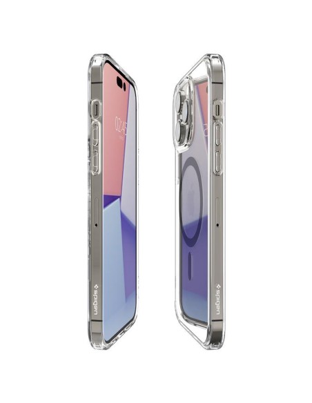 Spigen Ultra Hybrid Mag Dėklas su MagSafe, skirtas iPhone 14 Pro – skaidri pilka