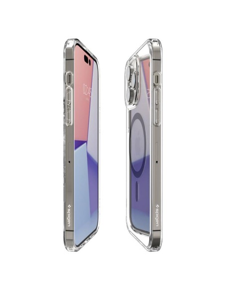 Spigen Ultra Hybrid Mag Dėklas su MagSafe, skirtas iPhone 14 Pro – skaidri pilka