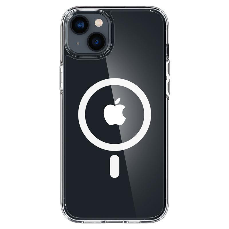 Spigen Ultra Hybrid Mag dėklas su MagSafe iPhone 14 - skaidrus ir baltas
