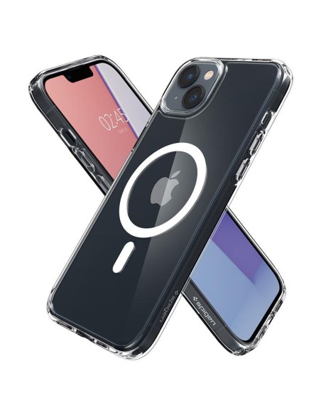 Spigen Ultra Hybrid Mag dėklas su MagSafe iPhone 14 - skaidrus ir baltas Spigen Ultra Hybrid Mag dėklas su MagSafe iPhone 14 - skaidrus ir baltas
