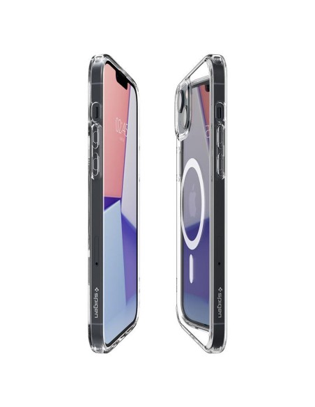 Spigen Ultra Hybrid Mag dėklas su MagSafe iPhone 14 - skaidrus ir baltas Spigen Ultra Hybrid Mag dėklas su MagSafe iPhone 14 - skaidrus ir baltas