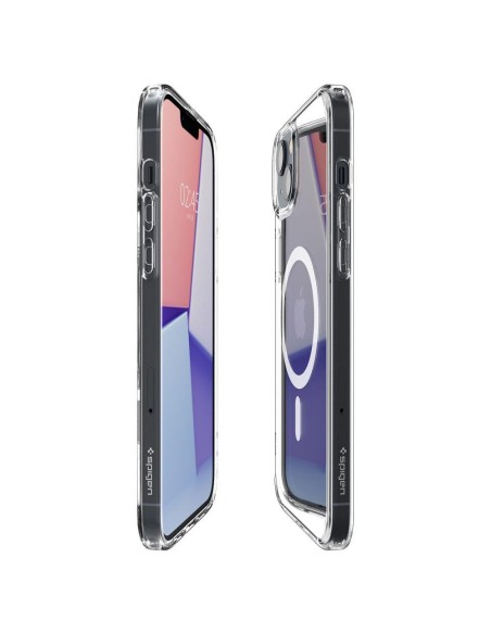 Spigen Ultra Hybrid Mag dėklas su MagSafe iPhone 14 - skaidrus ir baltas Spigen Ultra Hybrid Mag dėklas su MagSafe iPhone 14 - skaidrus ir baltas