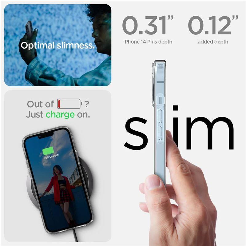 Spigen Ultra Hybrid S dėklas iPhone 14 Plus - skaidrus