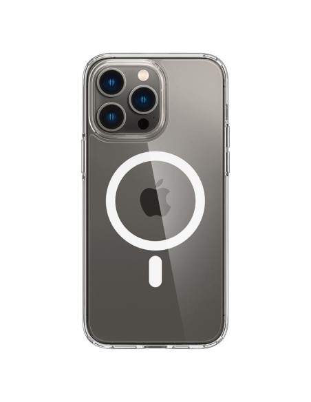 Spigen Ultra Hybrid Mag Dėklas su MagSafe, skirtas iPhone 14 Pro Max – skaidrus ir baltas Spigen Ultra Hybrid Mag Dėklas su MagSafe, skirtas iPhone 14 Pro Max – skaidrus ir baltas