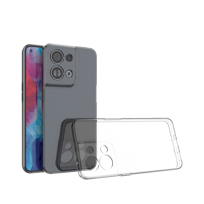 Ultra Clear 0,5 mm dėklas, skirtas Oppo Reno 8 plonam dangčiui, skaidrus