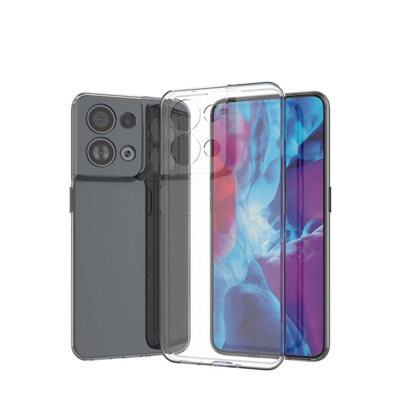 Ultra Clear 0,5 mm dėklas, skirtas Oppo Reno 8 plonam dangčiui, skaidrus