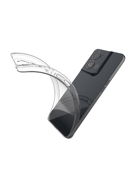 Ultra Clear 0,5 mm dėklas, skirtas Oppo Reno 8 Pro plonu dangteliu, skaidrus