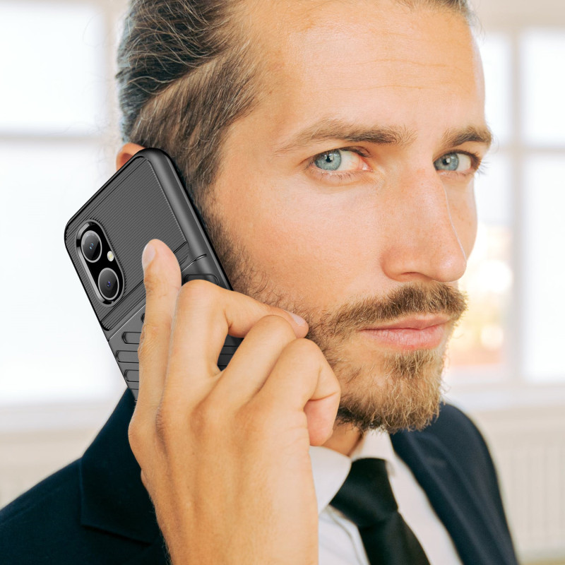 „Thunder Case Xiaomi Poco M4 5G“ silikoninis šarvuotas dangtelis, juodas