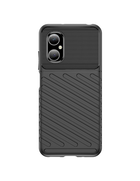 „Thunder Case Xiaomi Poco M4 5G“ silikoninis šarvuotas dangtelis, juodas „Thunder Case Xiaomi Poco M4 5G“ silikoninis šarvuotas dangtelis, juodas
