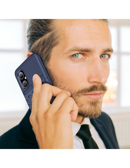 „Thunder“ dėklas Xiaomi Poco M4 5G silikoninis šarvuotas dangtelis mėlynas