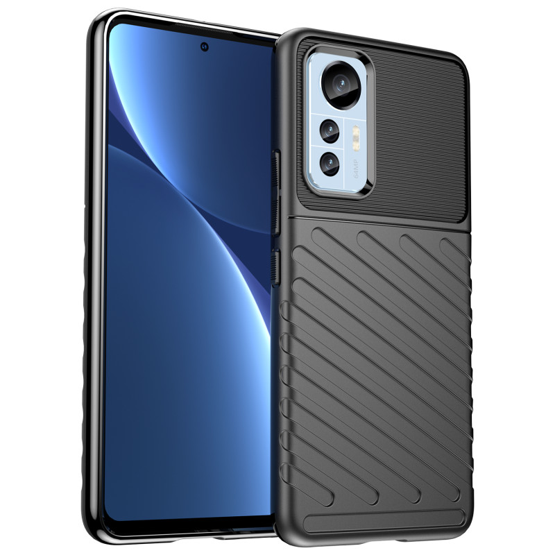 Thunder Case Xiaomi 12 Lite silikoninis šarvuotas dangtelis juodas Thunder Case Xiaomi 12 Lite silikoninis šarvuotas dangtelis juodas