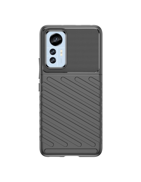 Thunder Case Xiaomi 12 Lite silikoninis šarvuotas dangtelis juodas