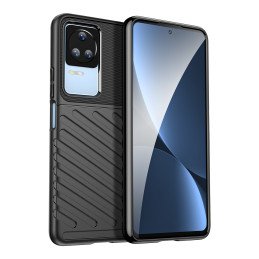 „Thunder Case Xiaomi Poco F4 5G“ silikoninis šarvuotas dangtelis juodas