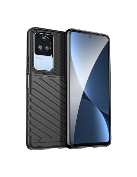 „Thunder Case Xiaomi Poco F4 5G“ silikoninis šarvuotas dangtelis juodas „Thunder Case Xiaomi Poco F4 5G“ silikoninis šarvuotas dangtelis juodas