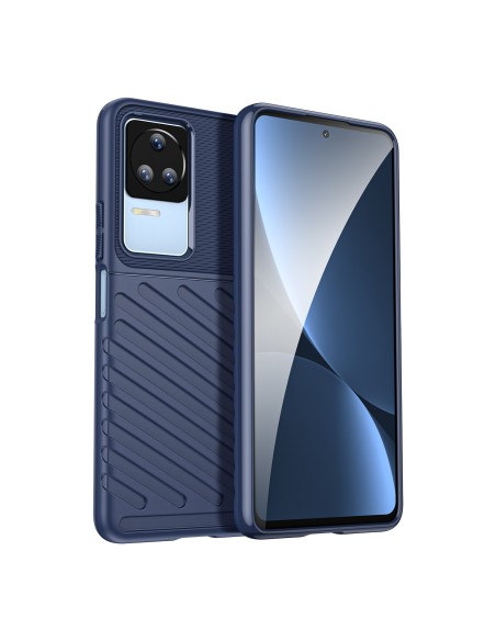 „Thunder Case Xiaomi Poco F4 5G“ silikoninis šarvuotas dangtelis mėlynas „Thunder Case Xiaomi Poco F4 5G“ silikoninis šarvuotas dangtelis mėlynas