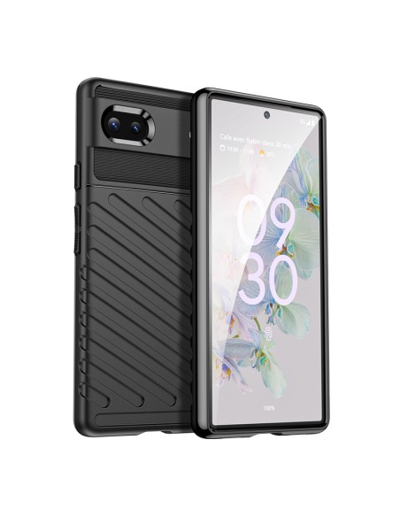 „Thunder Case Google Pixel 6a“ silikoninis šarvuotas dangtelis juodas „Thunder Case Google Pixel 6a“ silikoninis šarvuotas dangtelis juodas