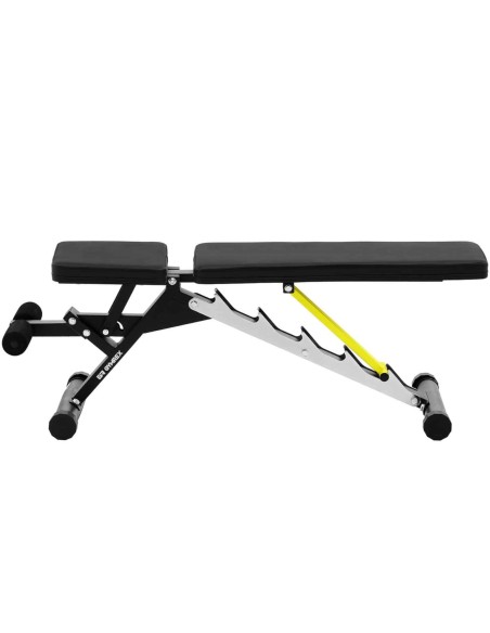 Treniruočių suoliuko nuolydis reguliuojamas 90-180 laipsnių iki 100 kg