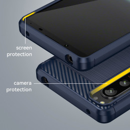 „Thunder Case Realme C35“ silikoninis šarvuotas dangtelis, juodas