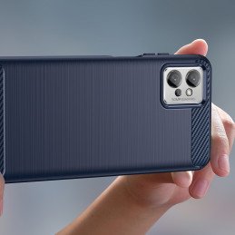 Carbon Case Xiaomi 12 Lite lankstus silikoninis anglies dangtelis juodas